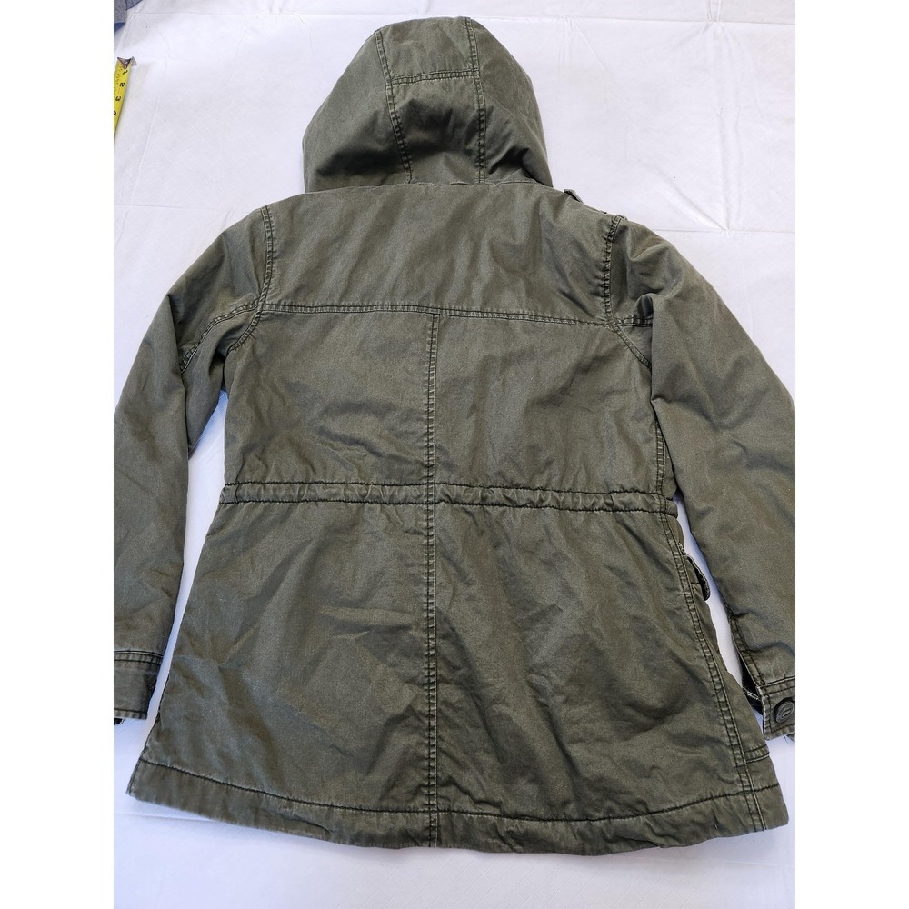 American Eagle Outfitters Jacket Womens Medium Green Hooded Sherpa Lined Parka - Picture 13 of 15